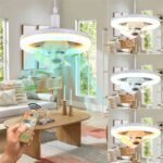 Rotating RC Ceiling Fan Lamp With Remote Control