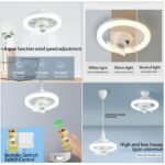 Rotating RC Ceiling Fan Lamp With Remote Control